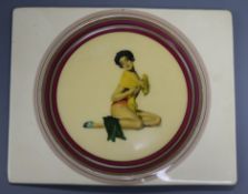 Clarice Cliff for Royal Staffordshire 'The Biarritz' range, a rectangular plate with 'glamour