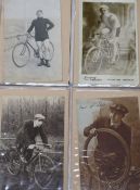 Three postcard albums relating to cycling and cyclists
