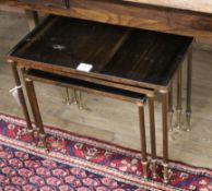 A nest of three Maison Jansen style tables W.55.5cm