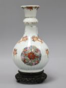 A Chinese famille rose guglet, Yongzheng period Height 24cm excluding stand