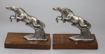 A pair of Deco horse bookends