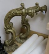 A pair of carved wood wall candle sconces