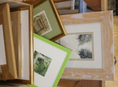 A group of assorted pictures mainly watercolours by artists including: Colin Bourke, Julie Brett,