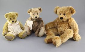 Three artist bears