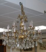 A twelve branch chandelier