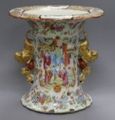 A Chinese famille rose stand, 19th century Height 34cm