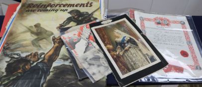 World War II propaganda posters and ephemera