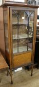 An Edwardian inlaid display cabinet W.69cm