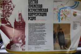 A group of Russian posters