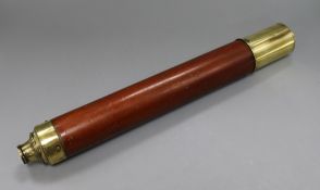 A mid 19th century Dolland mahogany and brass night and day telescope