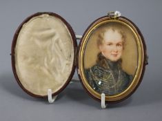 English School c.1830, portrait miniature of Colonel Richard Rochfort, Kings Royal Irish Regiment of