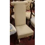 A rosewood Victorian prie dieu chair