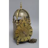 John Hicks, London. A lantern clock height 38cm