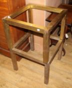 A pair of brass table frames W.60cm