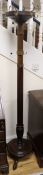 A mahogany coat stand H.180cm