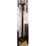 A mahogany coat stand H.180cm