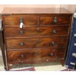 A mahogany chest of drawers W.104cm