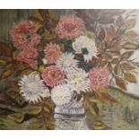 Roy Goodear, oil on board, Still life of a vase of flowers, signed and dated 1970, 64 x 73cm