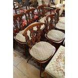 Six Ercol "Fleur de Lys" chairs