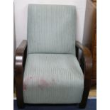 A beech Art Deco-style chair
