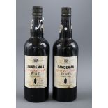 Two bottles of Vintage Sandeman Port 1966