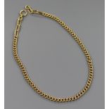 An 18ct gold curb link chain, 40cm.