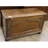 An oak coffer W.99cm