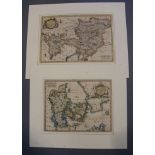 Thomas Kitchen, two unframed coloured engraved maps of 'Circle of Austria' and 'Map of Denmark',