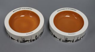 A pair of Burleighware Williams and Humbert sherry bowls