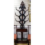 A Victorian mahogany hallstand W.60cm