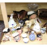 A quantity of porcelain including Doulton, Beswick, Coalport etc