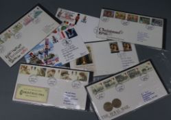 An album of World stamps, Victoria to Elizabeth II, a later album and a quantity of First Day
