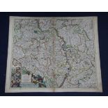 A collection of ten unframed engraved maps:- Gigante, Joanne - Hildesiensis, 48 x 57cmJohann