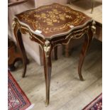 A Louis XVI design gilt metal mounted Kingwood centre table W.56cm