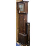 Joseph Thompson of Cirencester. A mid 18th century oak 30 hour longcase clock H.192cm