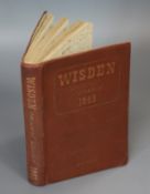 Wisden, John - Cricketer's Almanack, 8vo, original cloth, cover a little creased, pages 2 to 5 pages