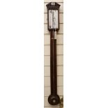 Giabbio, Rochdale. A George III stick barometer H.98cm