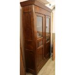 A 19th century French glazed armoire W.140cm