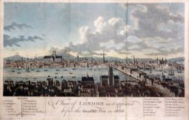 A View of London as it appeared before the dreadful fire in 1666, published by J. Cooke, London 1776