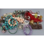 A large quantity of assorted costume jewellery.