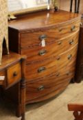 A Regency mahogany bow front chest of drawers W.108cm