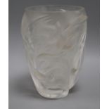 A large Lalique swallows vase height 24cm