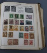 A dark green Triumph Stamp Album - all world used issues, including three pages of late