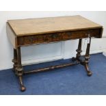 A Victorian walnut sofa table W.109cm