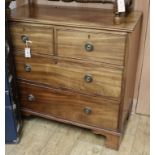 A George IV mahogany chest W.91cm