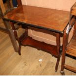 A late Victorian inlaid centre table W.76cm