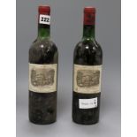 Two bottles of Chateau Lafite Rothschild 1967