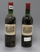 Two bottles of Chateau Lafite Rothschild 1967