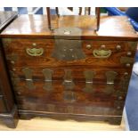 A Korean elm chest W.89cm