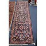 A Hamadan blue ground runner 283 x 82cm